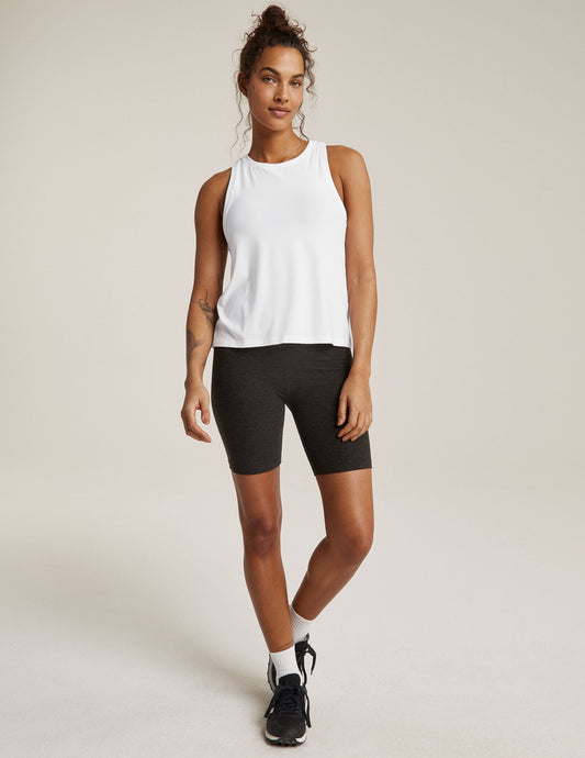 BEYOND YOGA FEATHERWEIGHT REBALANCED MUSCLE TANK CLOUD WHITE