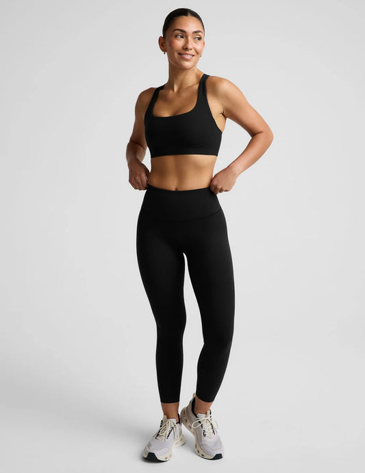 BEYOND YOGA GLOZONE HIGH WAISTED MIDI LEGGING PITCH BLACK