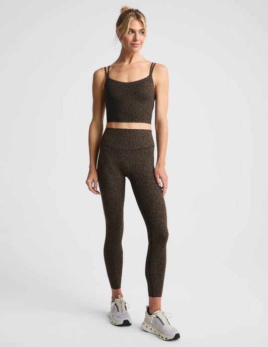 BEYOND YOGA GLOZONE HIGH WAIST MIDI LEGGING PITCH SPECKLE DOT 1