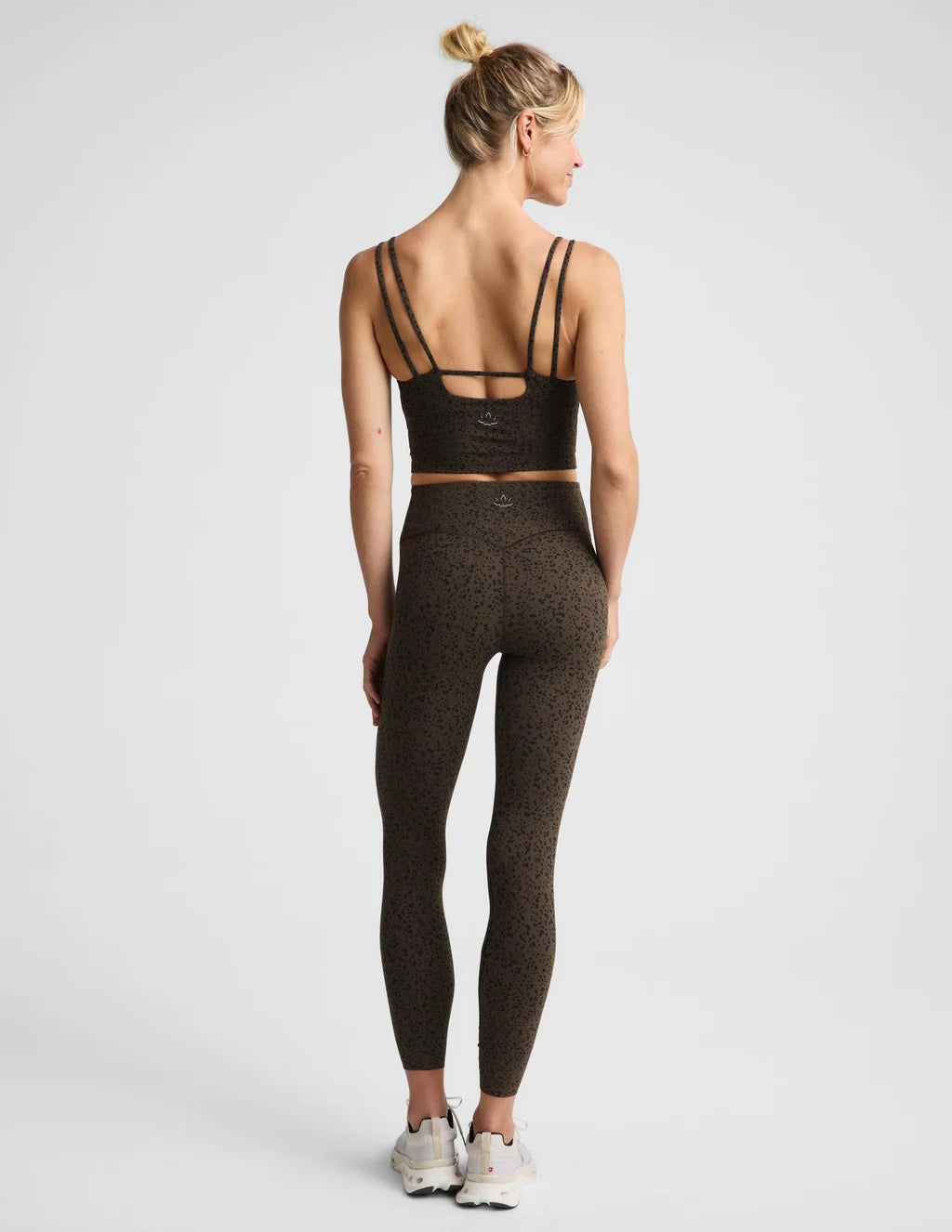 BEYOND YOGA GLOZONE HIGH WAIST MIDI LEGGING PITCH SPECKLE DOT 2