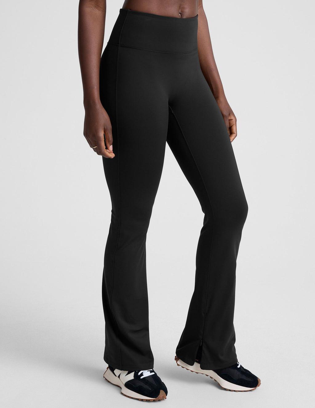 BEYOND YOGA PACER FLEECE ZIP PANT BLACK