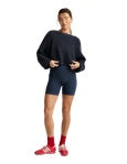BEYOND YOGA READY FOR BARRE CROPPED SWEATER NOCTURNAL NAVY
