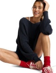 BEYOND YOGA READY FOR BARRE CROPPED SWEATER NOCTURNAL NAVY