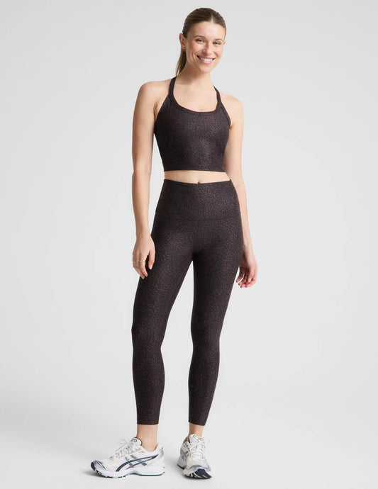BEYOND YOGA SOFTMARK CAUGHT IN THE MIDI HIGH WAISTED LEGGING COCOA PLUM LEOPARD MULTI