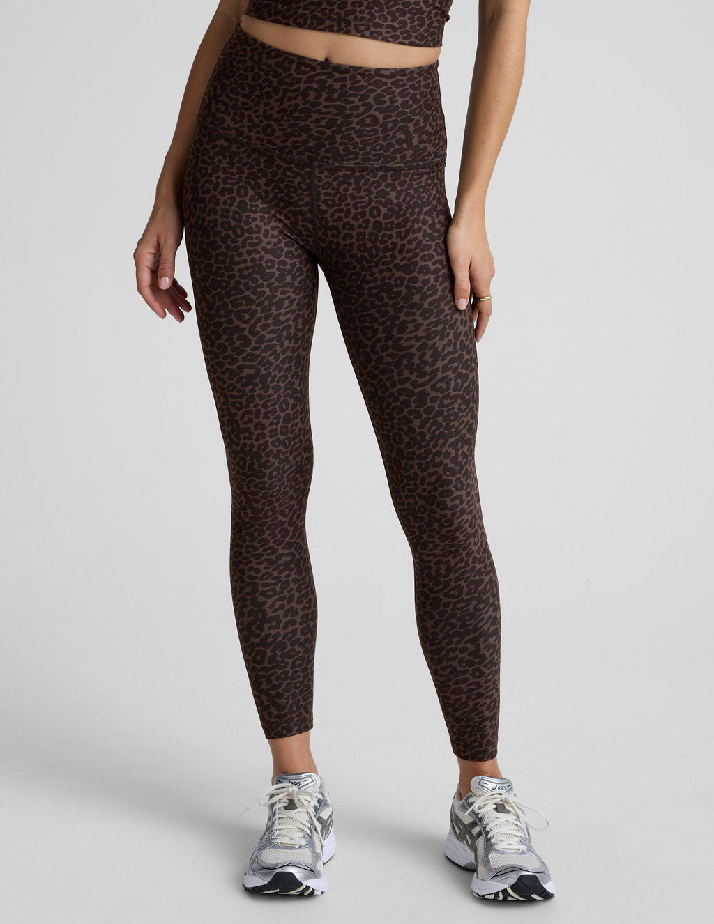 BEYOND YOGA SOFTMARK HIGH WAISTED MIDI LEGGING ESPRESSO LEOPARD
