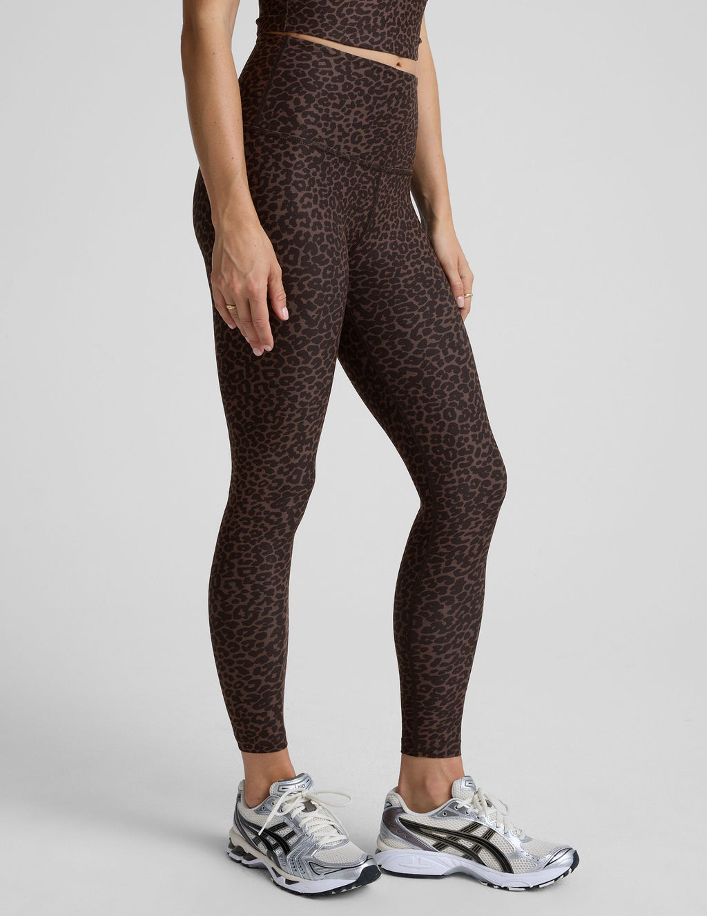 BEYOND YOGA SOFTMARK HIGH WAISTED MIDI LEGGING ESPRESSO LEOPARD