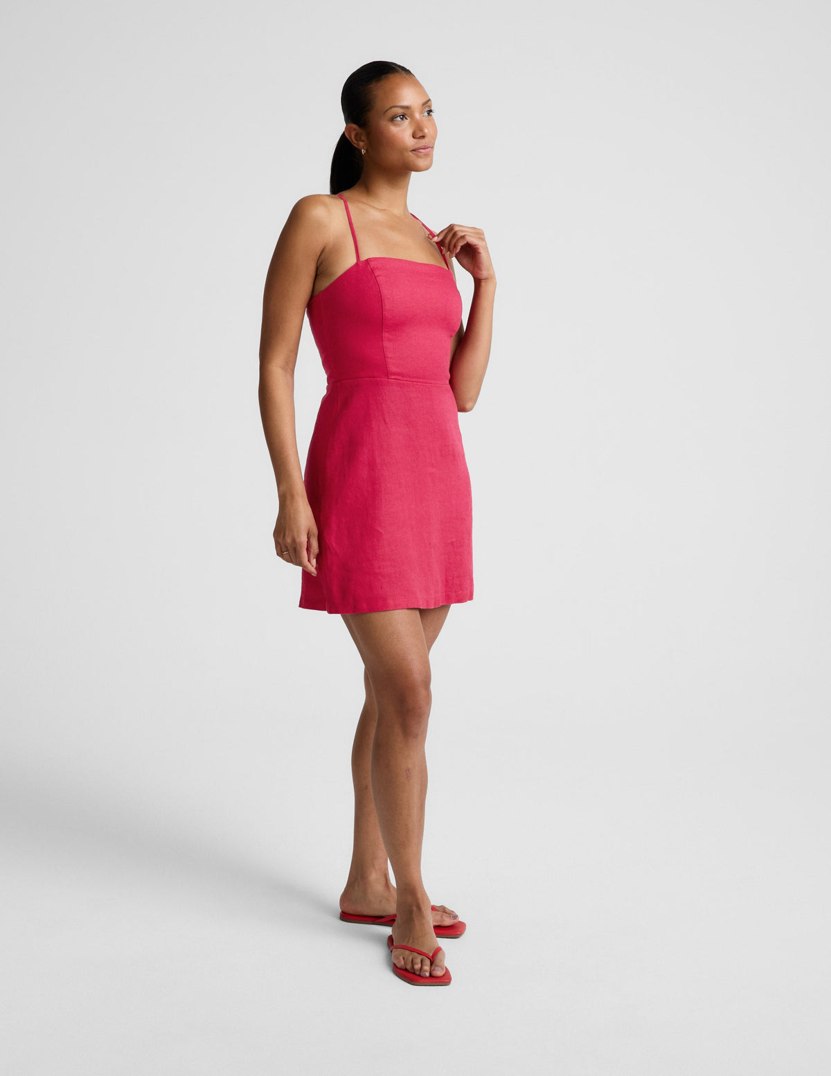 beyond yoga dress SOFTWASH LINEN SEASIDE MINI BERRY RED – Bubble Lounge Boutique Size:14.5 x 32 category: shirting Long, Cool Woman In