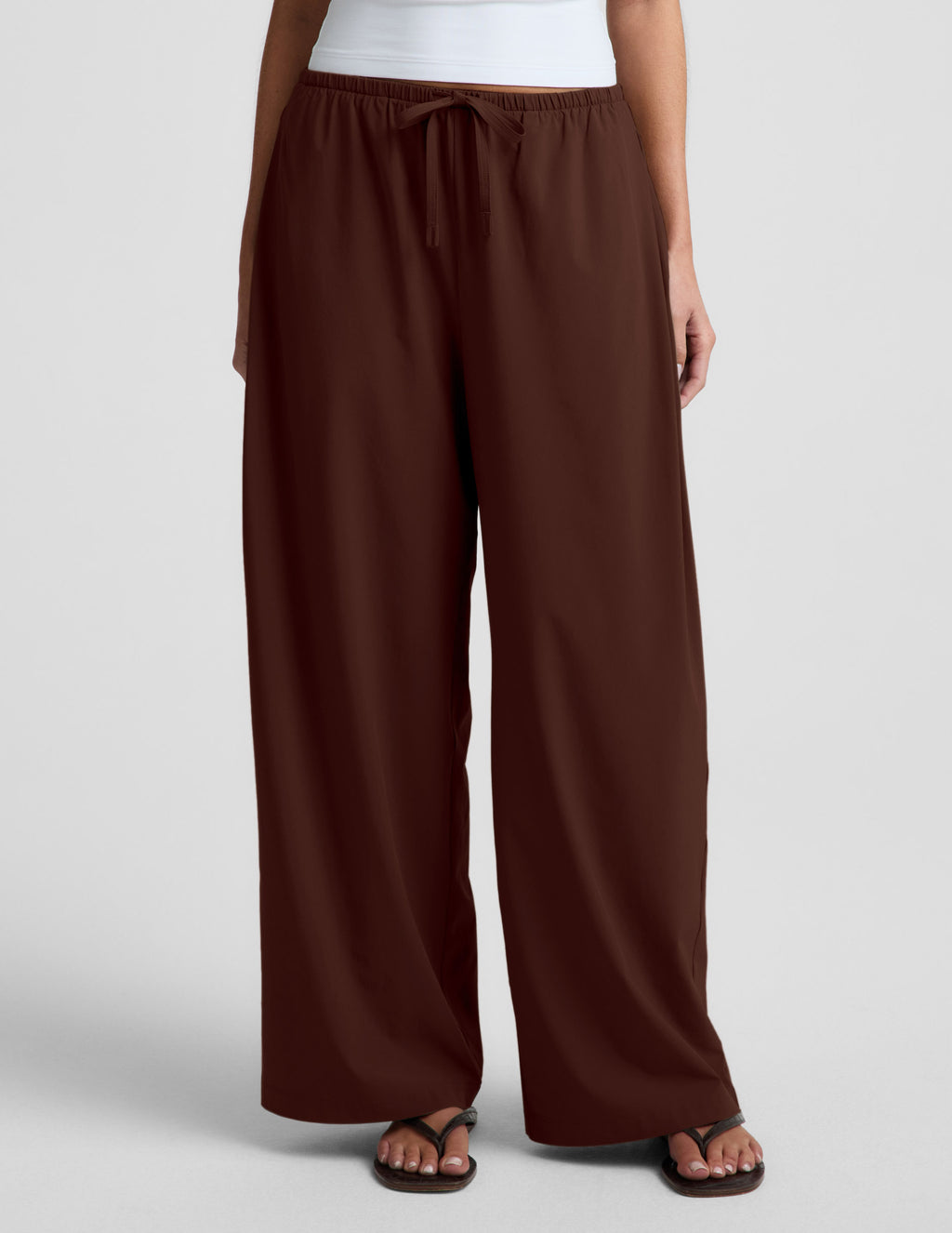 BEYOND YOGA SOLSTICE DRAWSTRING WIDE LEG PANT ICED MOCHA