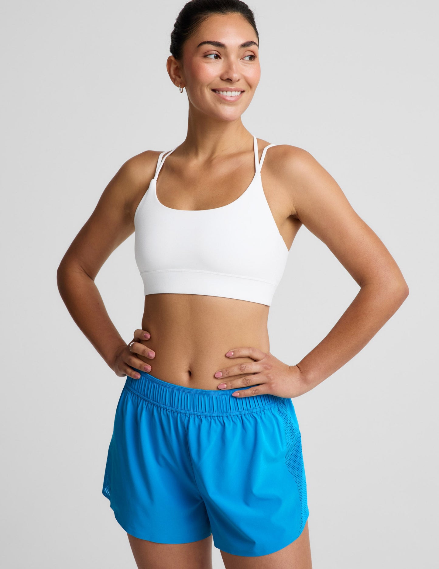 BEYOND YOGA SPACEDYE BACK TO IT STRAPPY BRA CLOUD WHITE