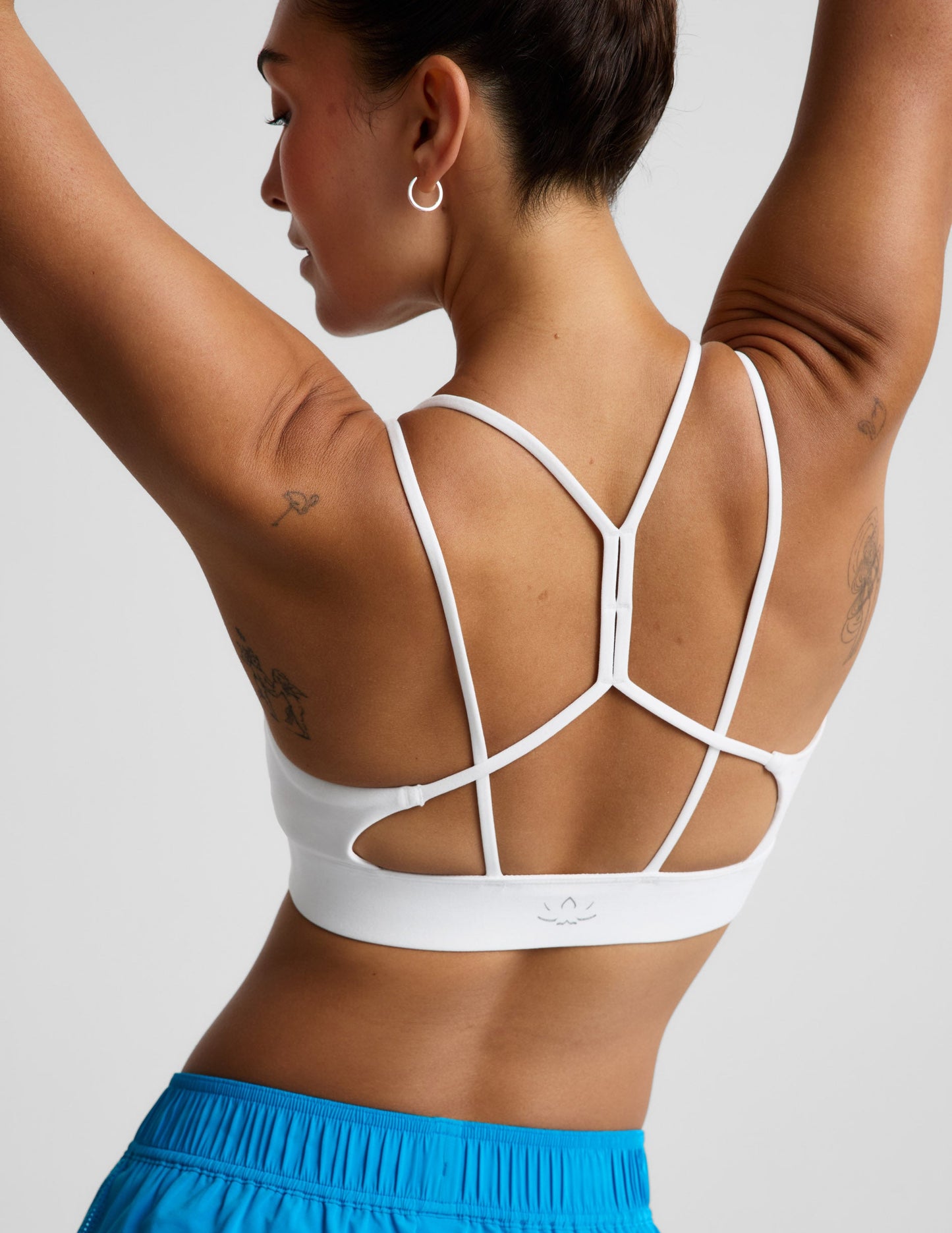 BEYOND YOGA SPACEDYE BACK TO IT STRAPPY BRA CLOUD WHITE
