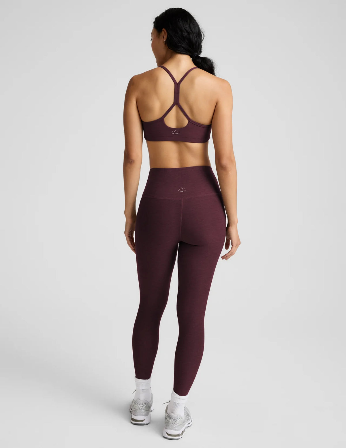 BEYOND YOGA SPACEDYE CAUGHT IN THE MIDI HIGH WAIST LEGGING CABERNET HEATHER