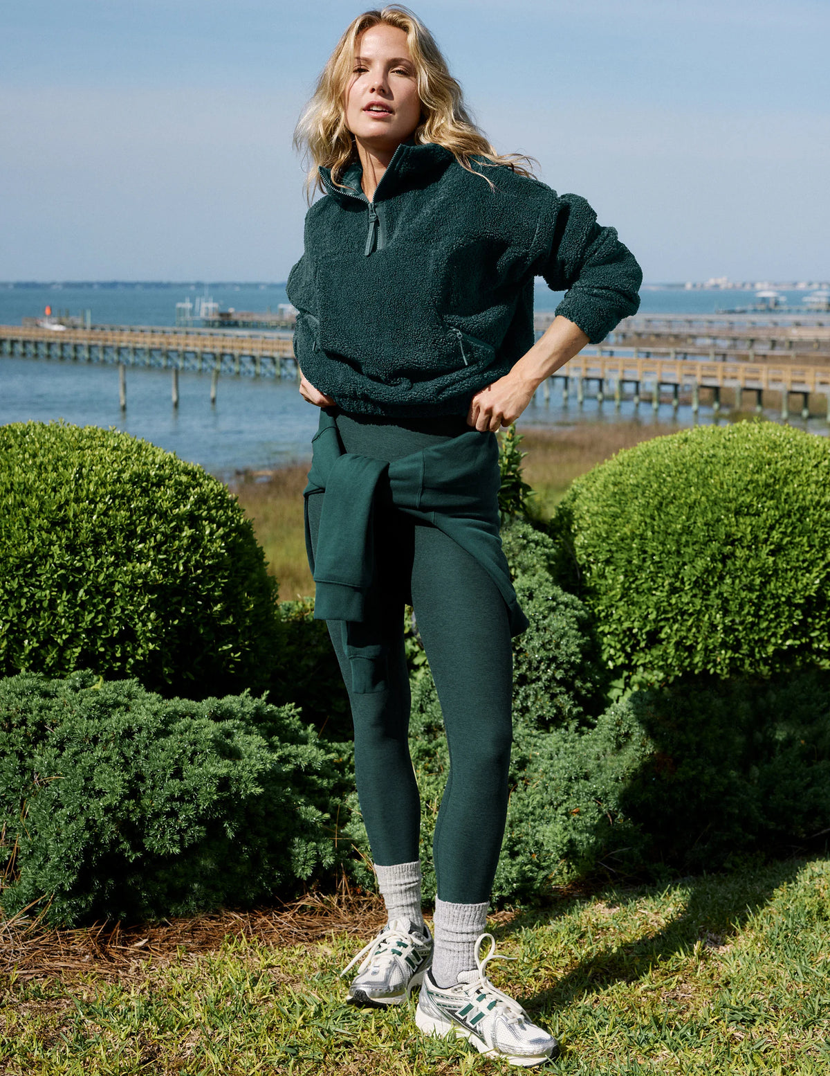 BEYOND YOGA SPACEDYE CAUGHT IN THE MIDI HIGH WAIST LEGGING DARK IVY HEATHER