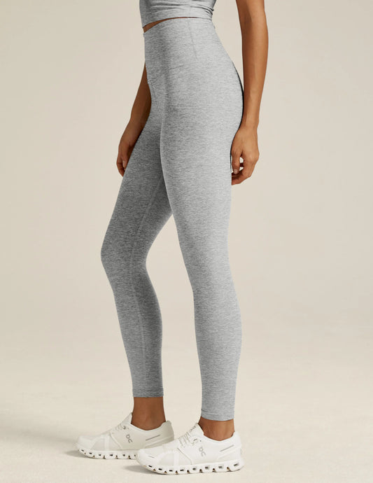 BEYOND YOGA SPACEDYE CAUGHT IN THE MIDI HIGH WAIST LEGGING SILVER MIST