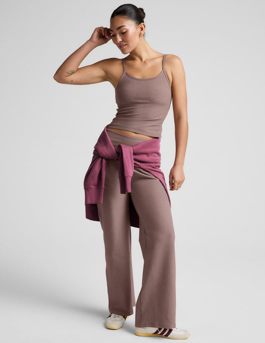 BEYOND YOGA SPACEDYE FOREVER TANK ROSEY TAUPE HEATHER