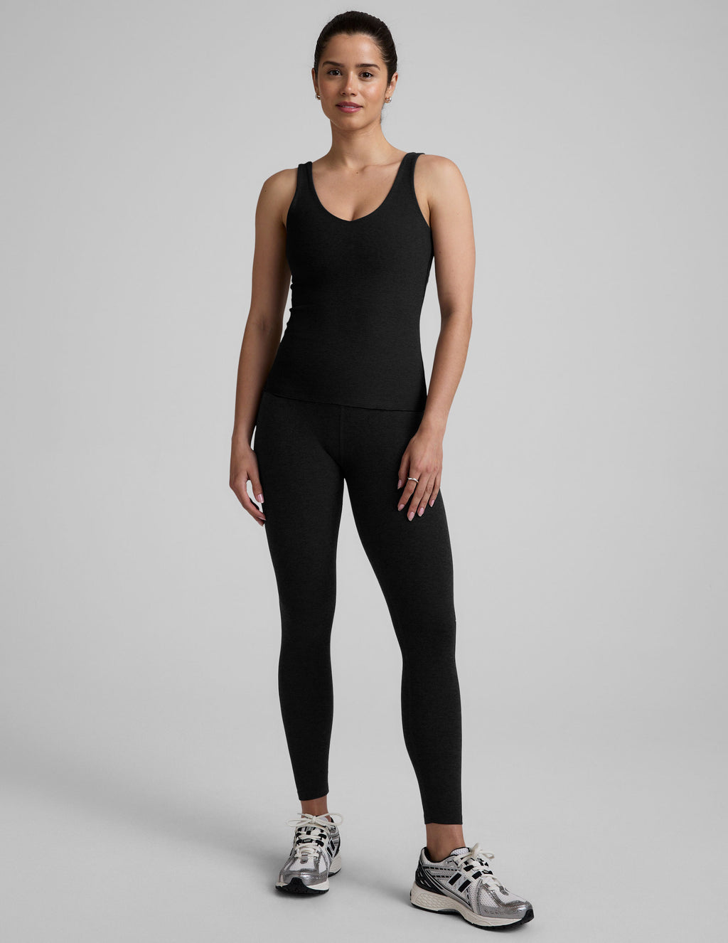 BEYOND YOGA SPACEDYE GOOD DAY CLASSIC TANK DARKEST NIGHT
