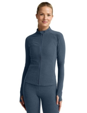 BEYOND YOGA SPACEDYE HIGH DEFINITION JACKET BLUE TUNDRA