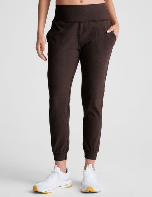 BEYOND YOGA SPACEDYE MIDWEIGHT MIDI JOGGER DARK CHOCOLATE HEATHER