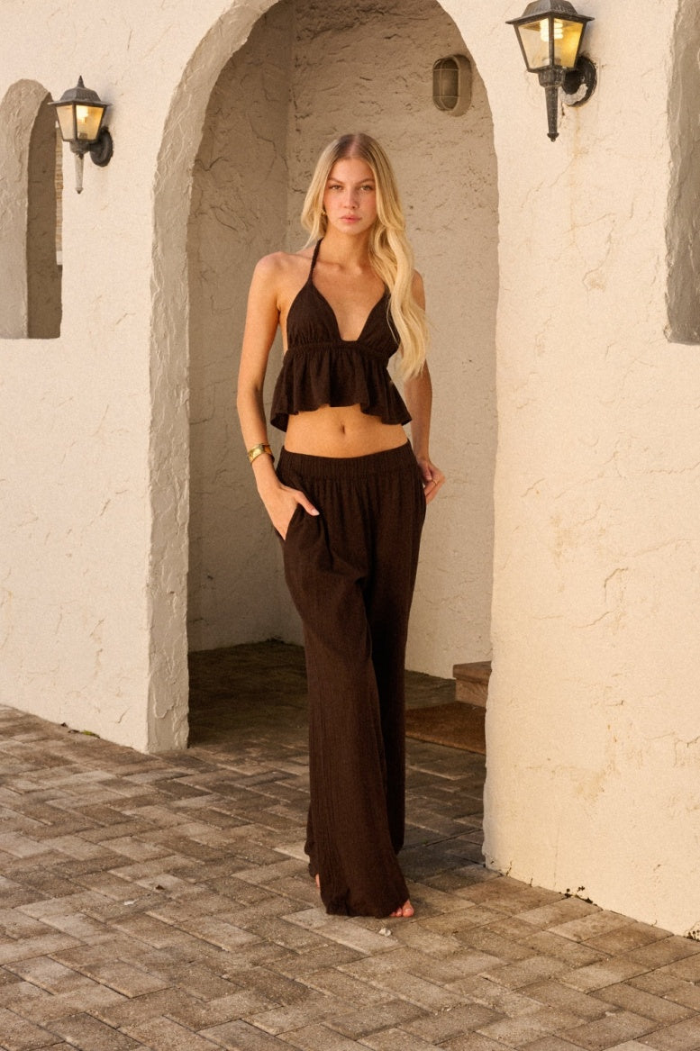 BLANCO BY NATURE AZURE PANT ESPRESSO