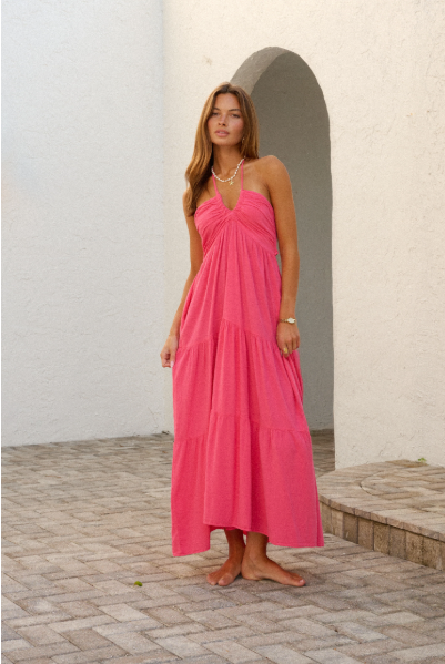 BLANCO BY NATURE CARLOTTA DRESS RASPBERRY