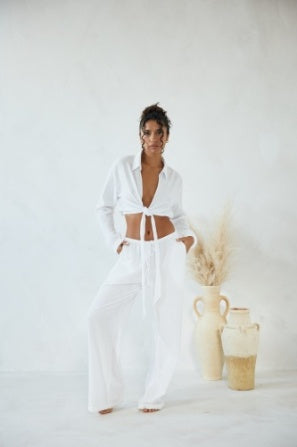 BLANCO BY NATURE CHIARA PANT WHITE