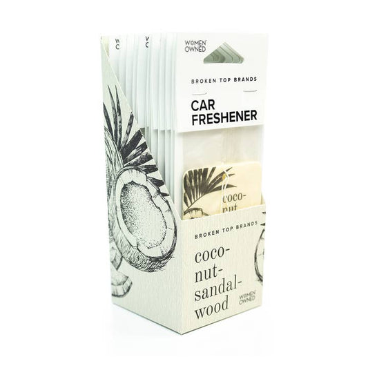 BROKEN TOP Coconut Sandalwood Car Fresheners