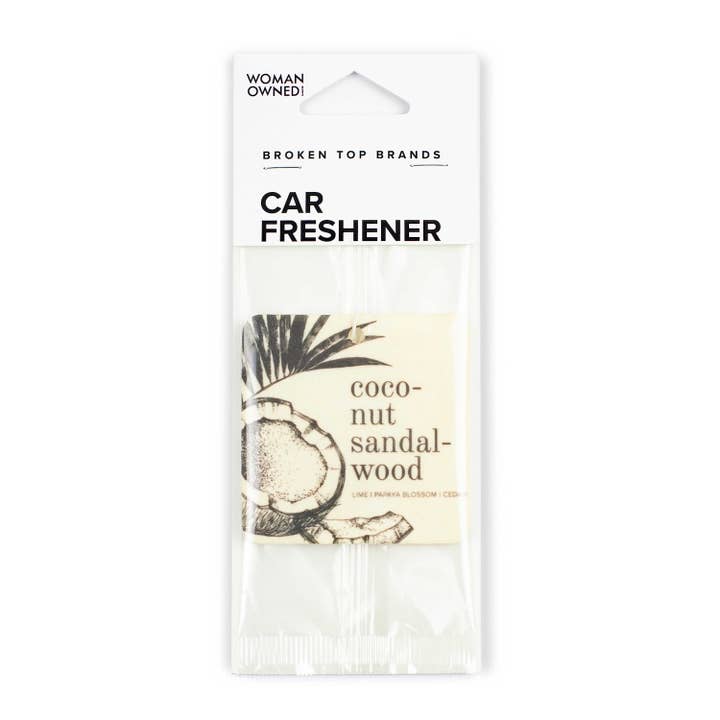 BROKEN TOP Coconut Sandalwood Car Fresheners
