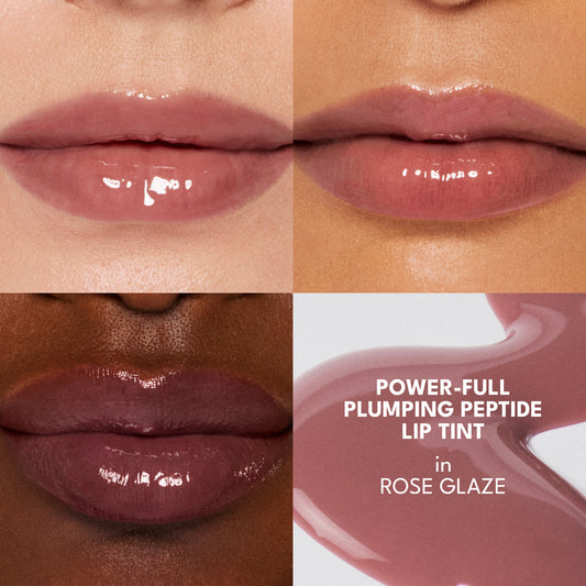BUXOM POWERFUL PLUMPING PEPTIDE LIP TINT ROSE GLAZE NEW