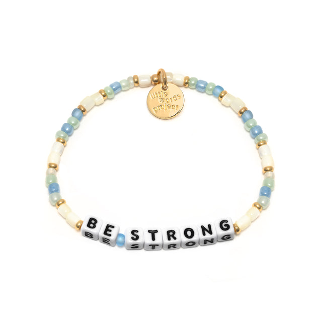 LITTLE WORDS PROJECT BE STRONG SEED BEAD BRACELET