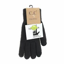 CC BEANIE SOFT KNIT GLOVES MULTIPLE COLORS