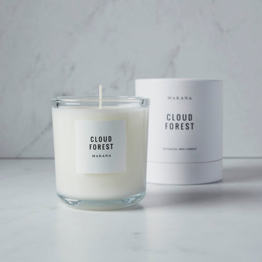 MAKANA CANDLE CLOUD FOREST CANDLE  TWO SIZES CLASSIC AND PETITE