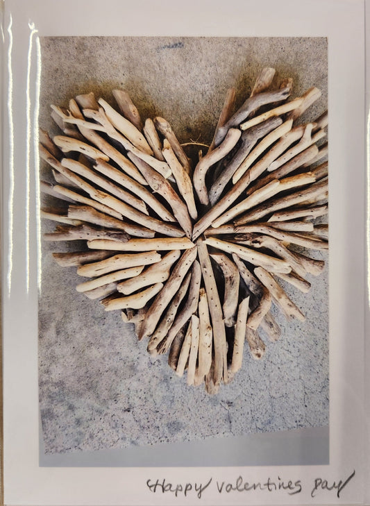 BARBSCARDS HAPPY VALENTINES DAY COLLECTION: DRIFTWOOD HEART
