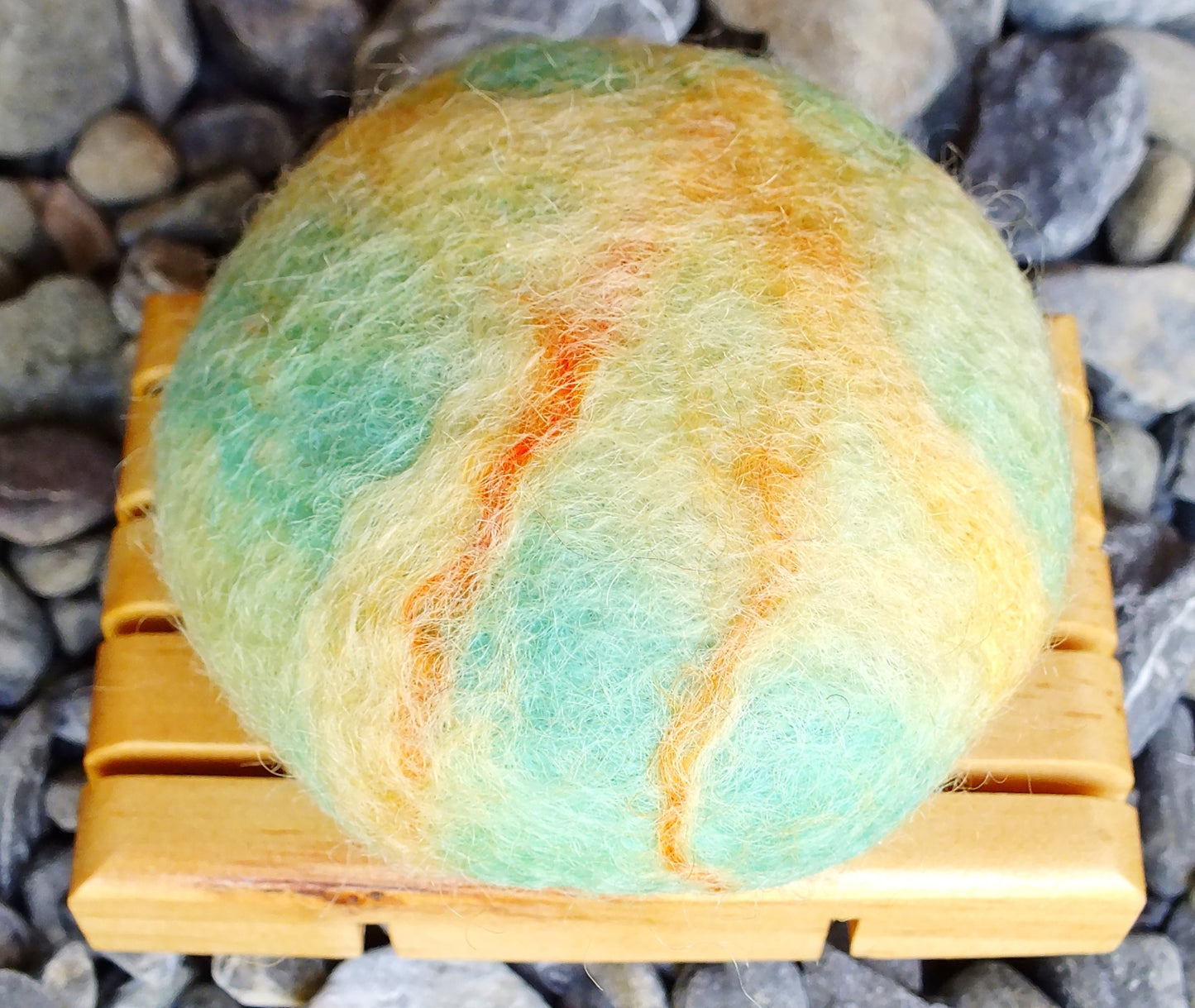 PLUM BLOSSOM FARM FELTED SOAPS LEMONGRASS ROSEMARY