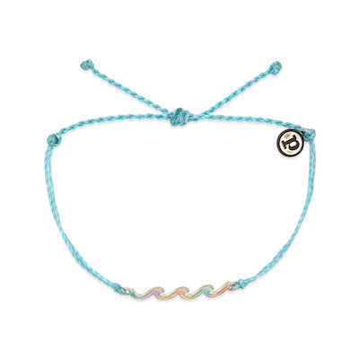 PURA VIDA TIE DYE WAVE CHARM BRACELET LIGHT BLUE