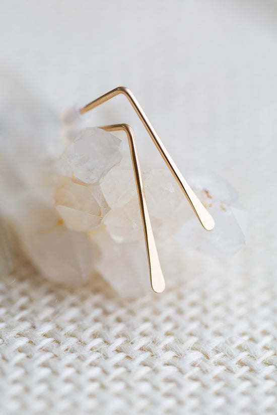 Desert Moon Design Paddle Studs 14k GF & Sterling Silver