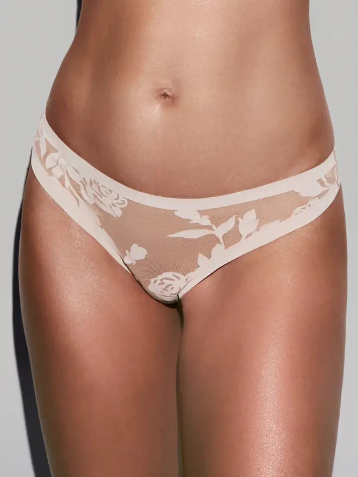 EBY SHEER FLOCKED THONG MADAM LUX 1