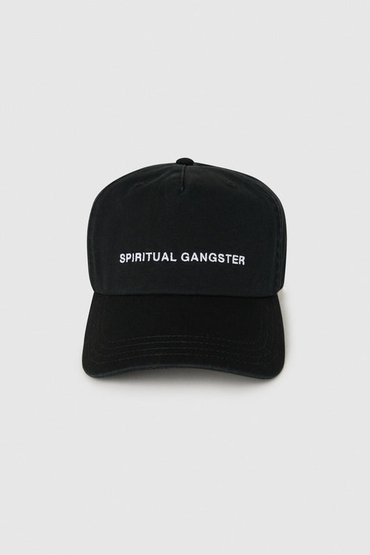 SPIRITUAL GANGSTER SG CANVAS DAD HAT BLACK