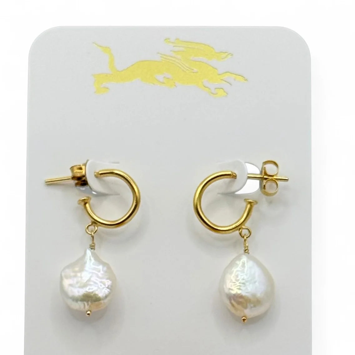 FLYING LIZARD DESIGN NUGGET PEARL POSTS