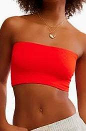 FREE PEOPLE AMELIA BANDEAU FIERY RED