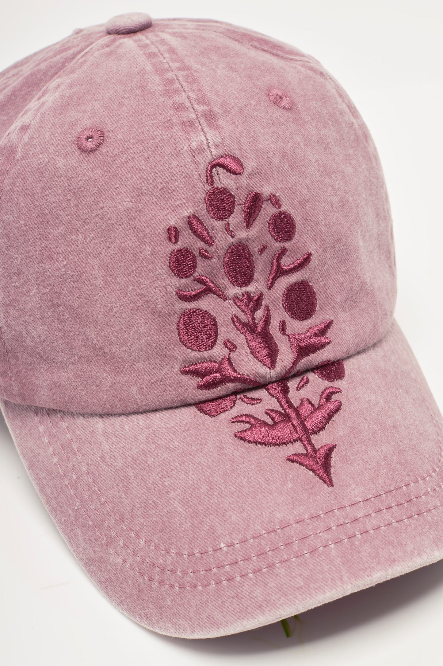 FREE PEOPLE BIG BUTI BASEBALL CAP MULBERRY TONAL