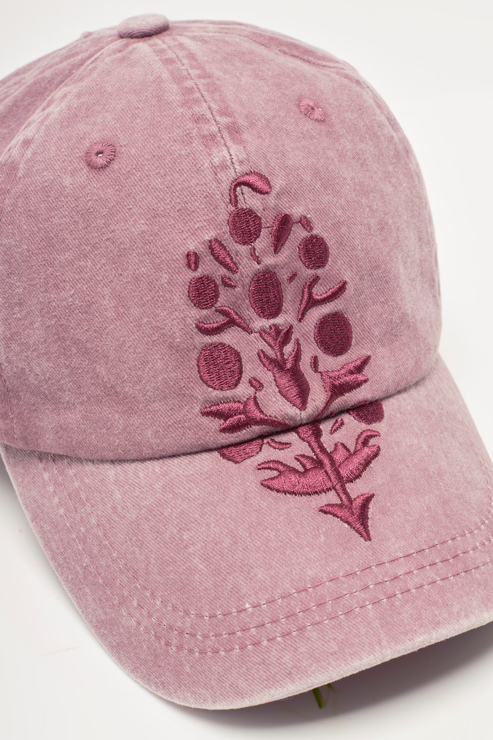 FREE PEOPLE BIG BUTI BASEBALL CAP MULBERRY TONAL
