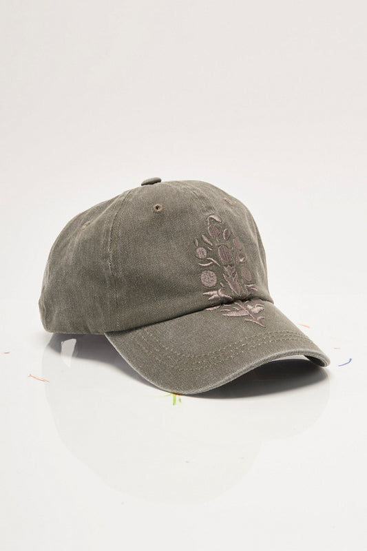 FREE PEOPLE BIG BUTI BASEBALL CAP SEAGRASS TONAL