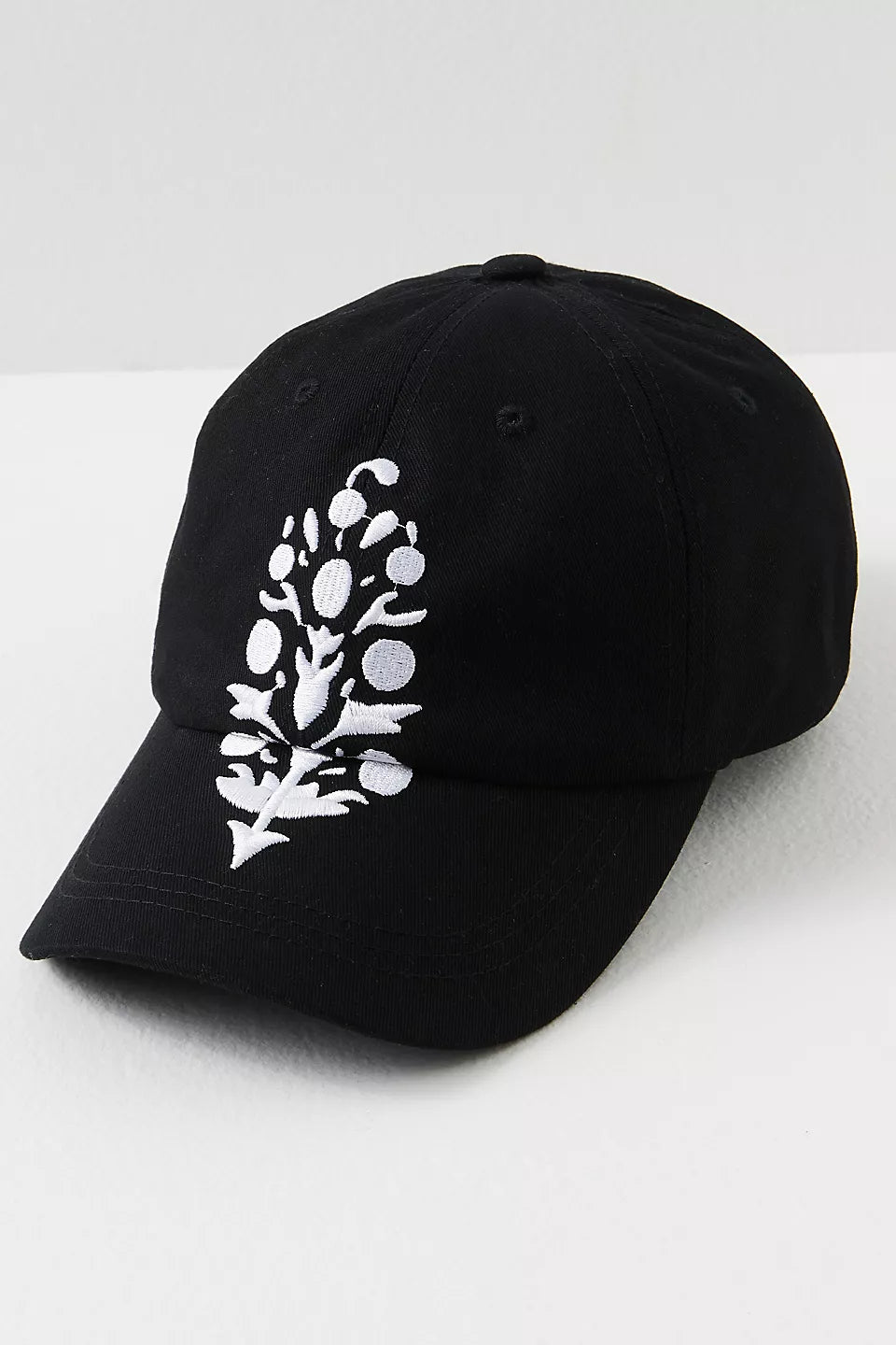 FREE PEOPLE BIG BUTI BASEBALL CAP WHITE/BLACK