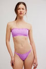 FREE PEOPLE CHARLIE LACE MICROFIBER THONG PURPLE DOT