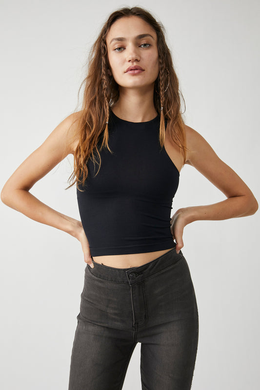 FREE PEOPLE CLEAN LINES CAMI BLACK