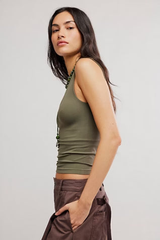 FREE PEOPLE CLEAN LINES MUSCLE CAMI ADVENTURER