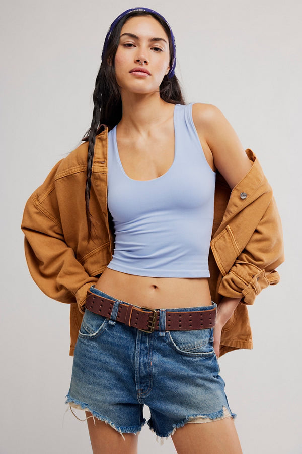 FREE PEOPLE CLEAN LINES MUSCLE CAMI DAWN BREEZE