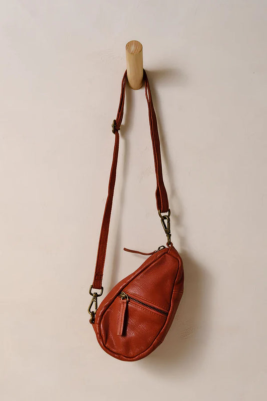 FREE PEOPLE COFFEE DATE MINI CROSSBODY TERRACOTTA