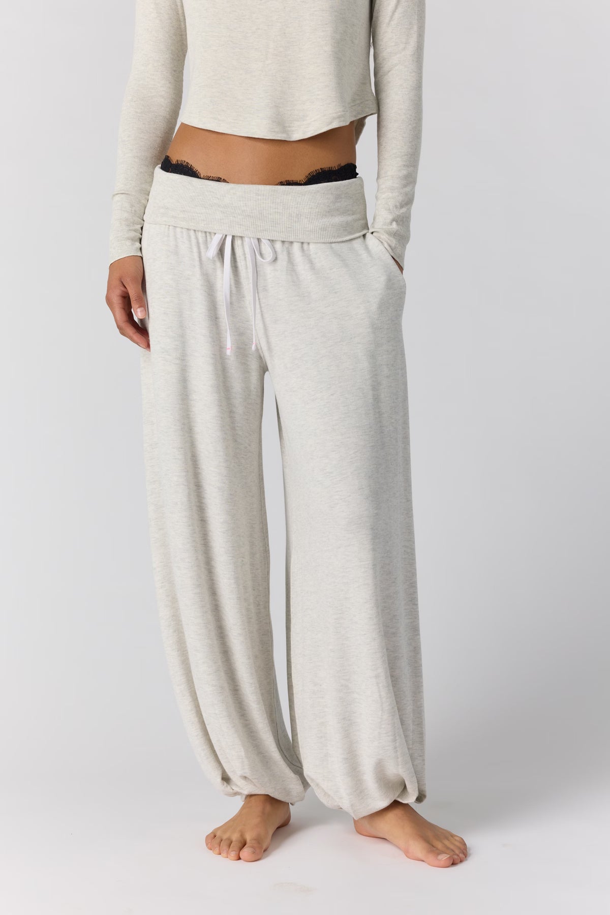 FREE PEOPLE DREAM STATE JOGGERS HEATHER GREY