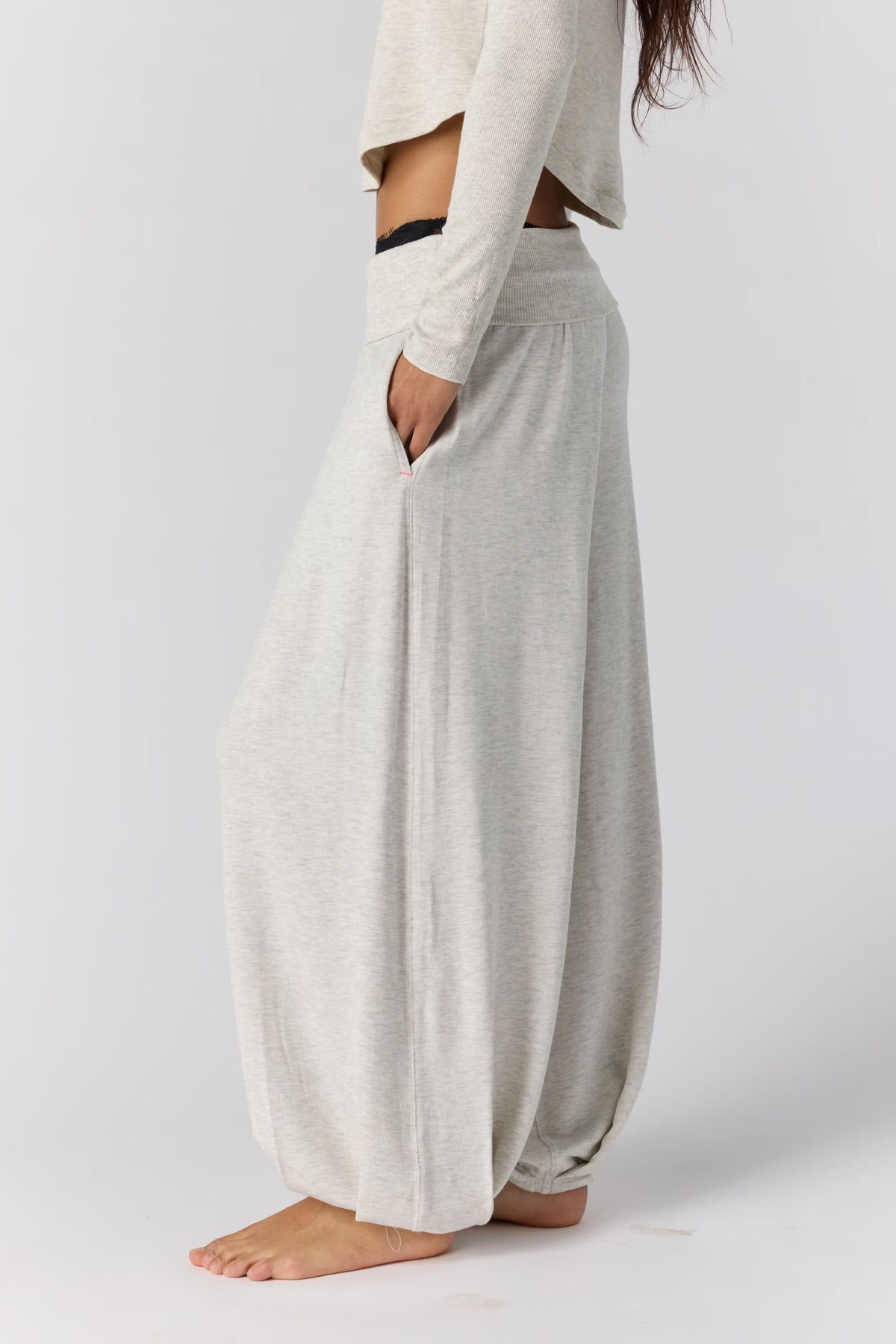 FREE PEOPLE DREAM STATE JOGGERS HEATHER GREY