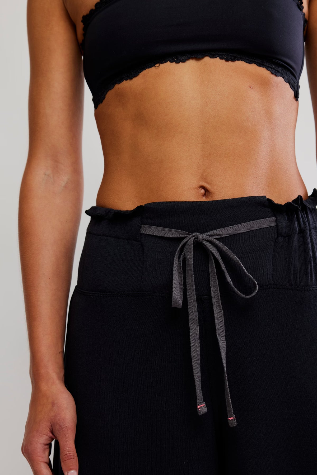 FREE PEOPLE DREAM STATE WIDE LEG PANTS BLACK